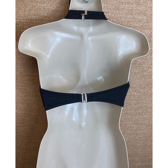 Victoria's Secret black push up caged harness stappy swim top bra 32DD - Picture 4 of 10